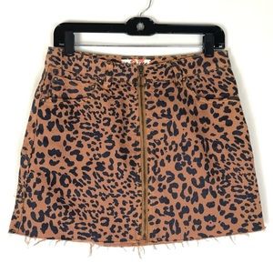 Free People We the Free cheetah denim skirt